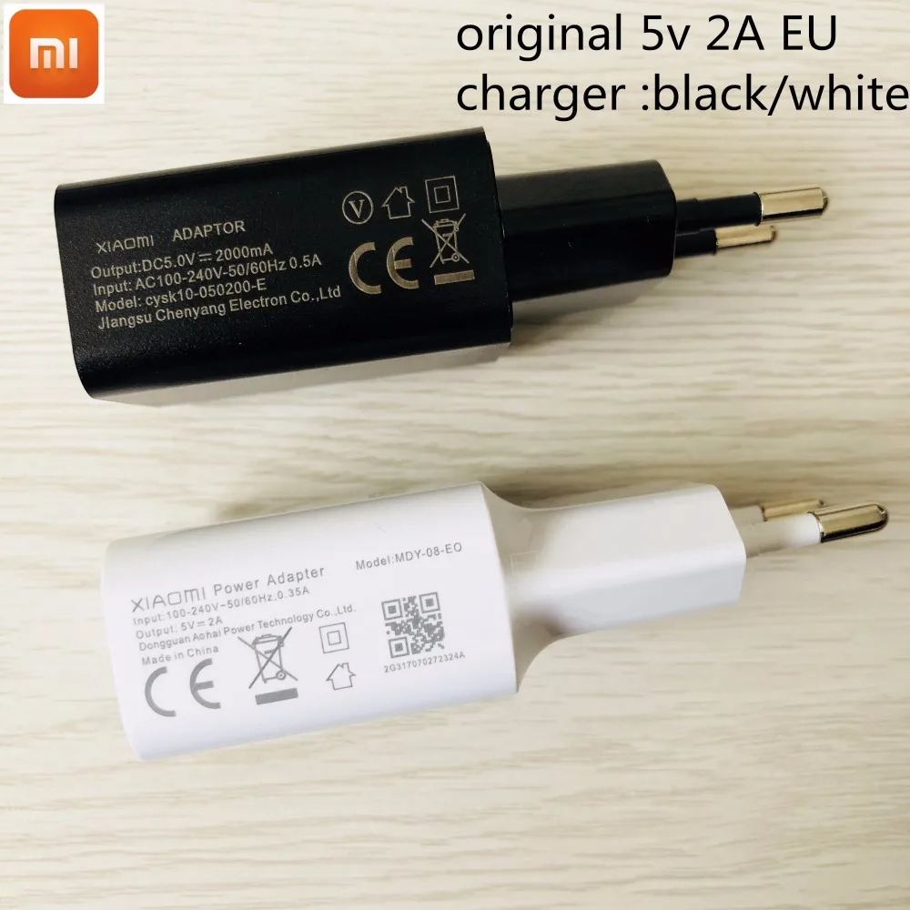 

Original XIAOMI USB wall Charger Plug 5V 2A Power bank Adapter for Redmi 4 4x 1s 2s 3s note 4 2 3 4 mi 4 3 2 mi6 mi5 mi6 5 4c 4s