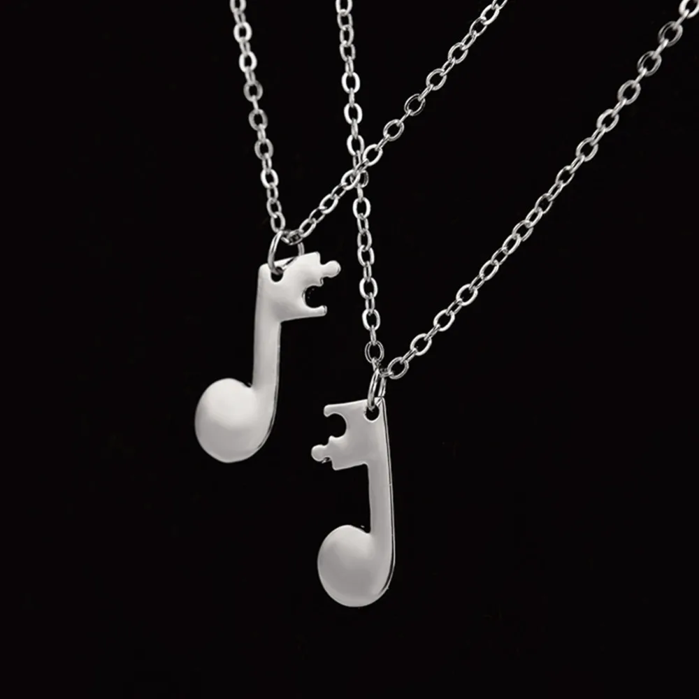 1 пара стиль BFF лучшие друзья музыкальные ноты женское ожерелье с подвеской хорошие друзья Пара Любовь ювелирные изделия#278035
