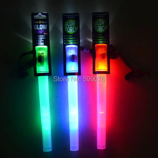 Free shipping 5pcs/lot Multi-signal stick 4 in 1 Flashing LED Light Glow Wand Sticks rescue whistle light | Дом и сад