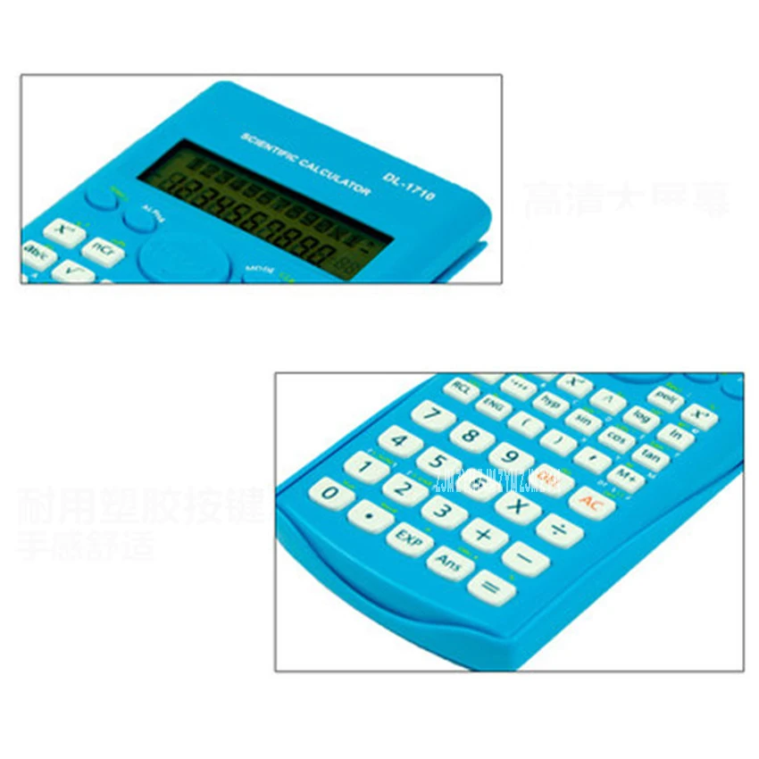 1710 امتحان العلوم حاسبة لطيف طالب متعددة الوظائف وظيفة حاسبة Led شاشة المواد الأخضر/الوردي/الأزرق/الأسود 10 قطع