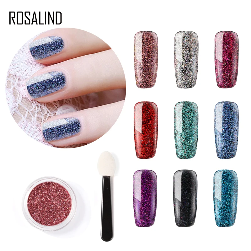 Блеск для ногтей Rosalind 1 г сияющий пигмент блеск маникюр необходимый
