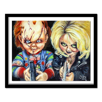 

5D Diamond Painting cross stitch Bride Of Chucky Movie Embroidery Diamond Rhinestones Home Crafts FS1549
