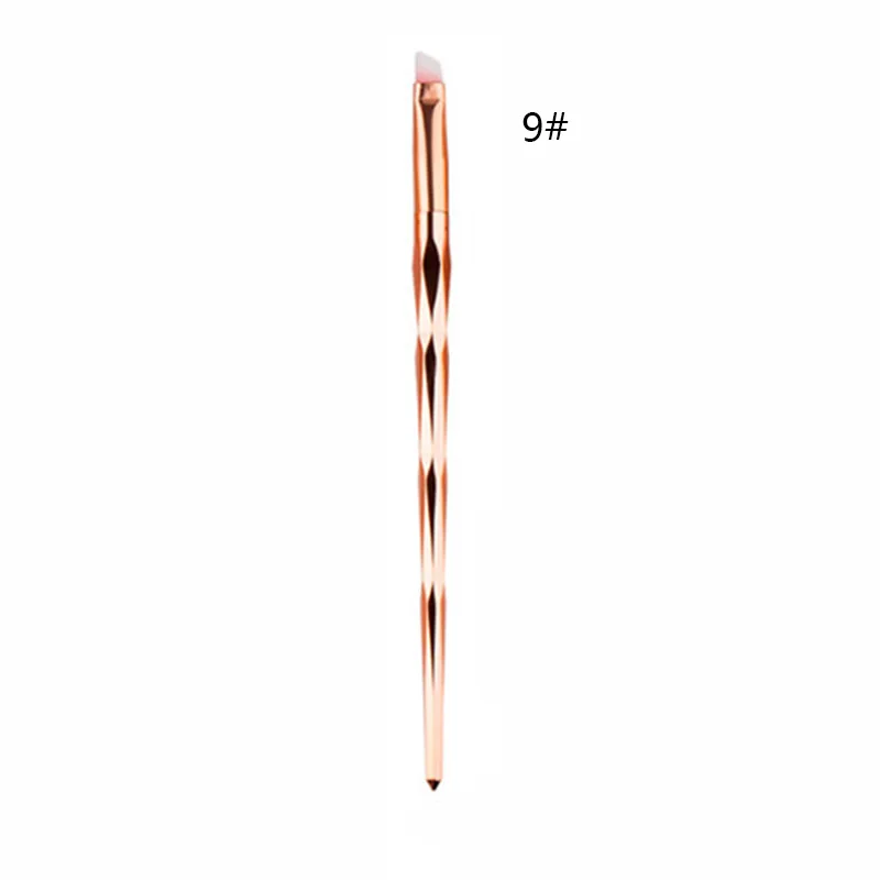 1pcs Rose gold Diamond makeup brushes Foundation Blending Power Eyeshadow Contour Concealer Blush Cosmetic Beauty Make up Tool - Handle Color: 9