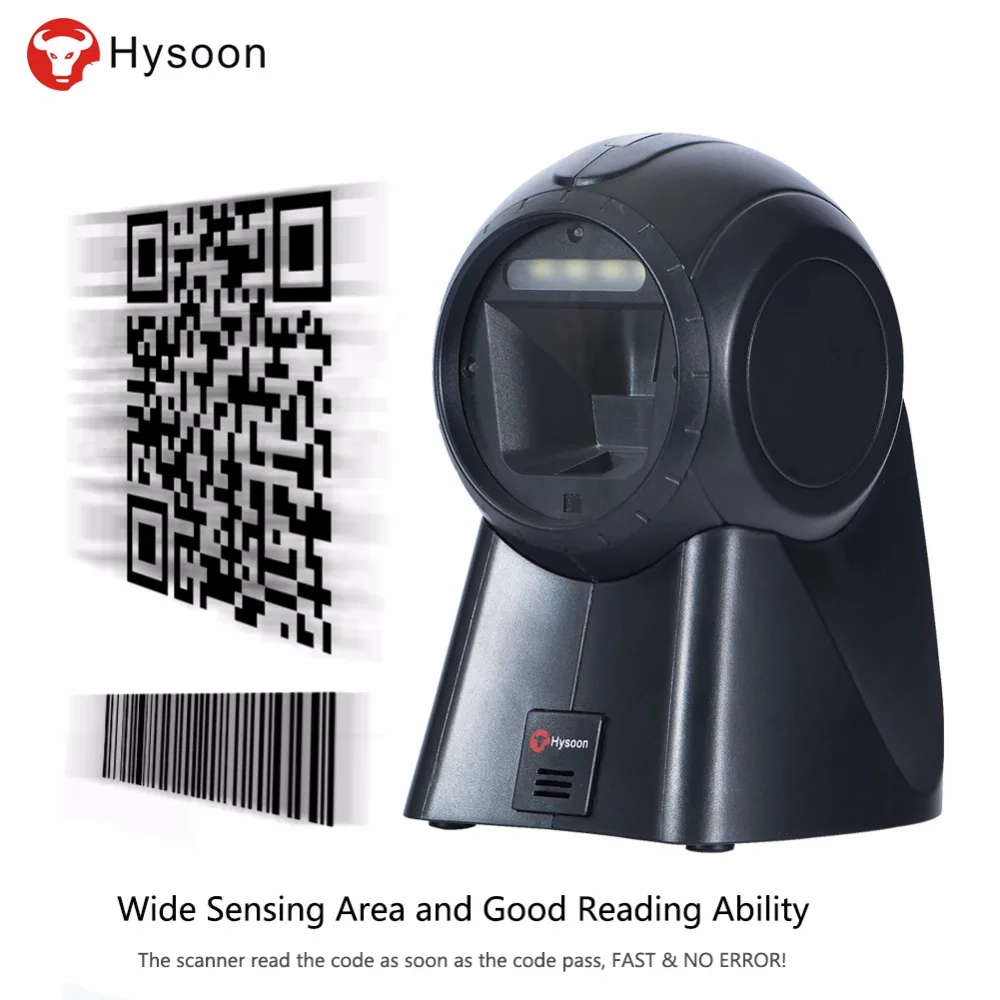 1D 2D Barcode Scanner Desktop Bar Code Reader with Automatic IR Sensor Scanning Platform fit POS S9T-YIr (42)