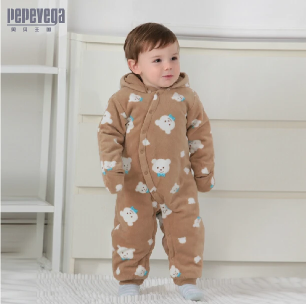 Top Quality Thick Fleece Bear Baby Rompers Winter Cotton Newborn Costume Soft Flannel Macacao Bebe Roupas Para Baby Jumpsuit 114 Jumpsuit Style Jumpsuit Sexyjumpsuit Winter Aliexpress