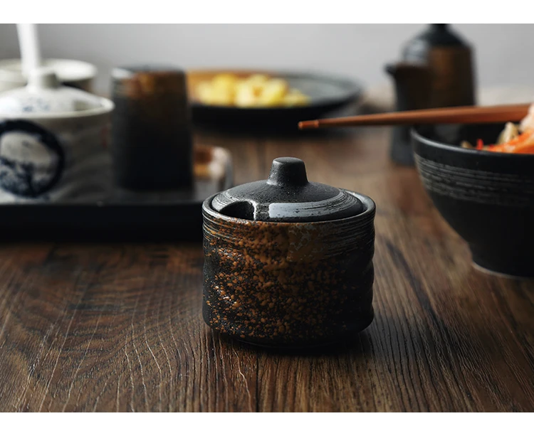 ANTOWALL китайский стиль чили горшок Ретро приправа коробка кухня ресторан jar Контейнер для приправ керамика соль может бак для хранения