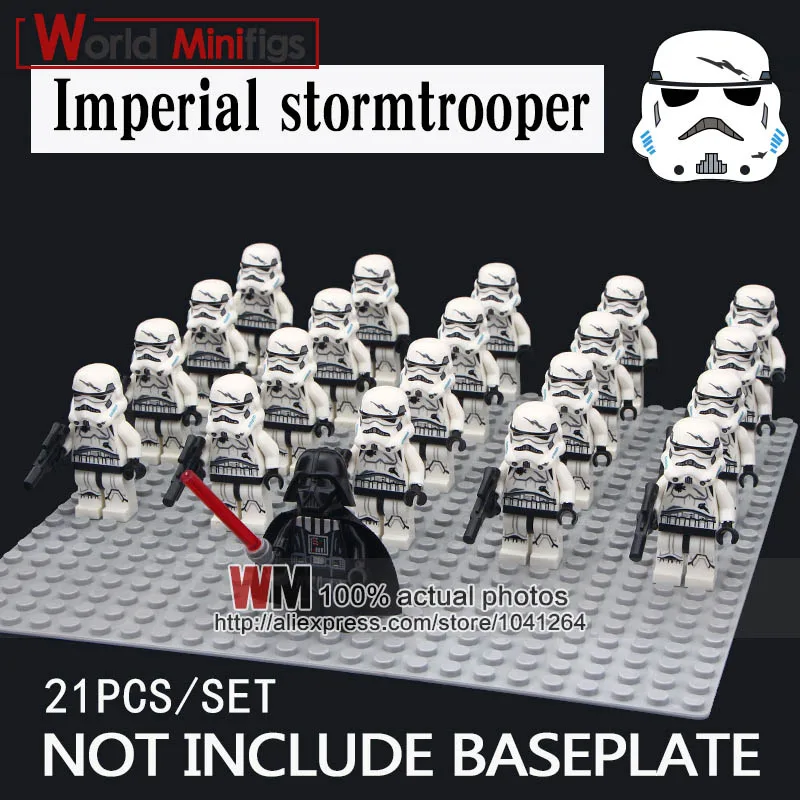 

21PCS/LOT Darth Vader Imperial Army Military solider with weapon Building Blocks Bricks Toys Gifts