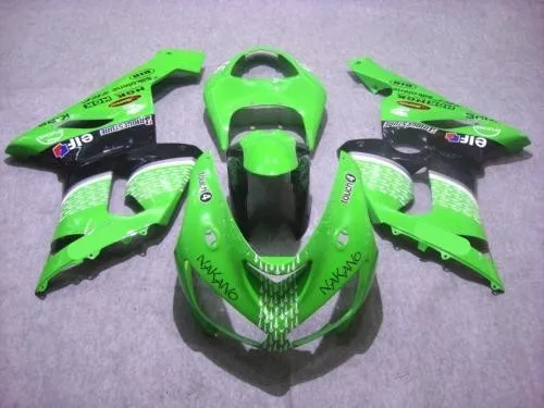 Комплект обтекателей для мотоцикла KAWASAKI Ninja ZX6R 05 06 636 2005 2006 Расширенный Зеленый