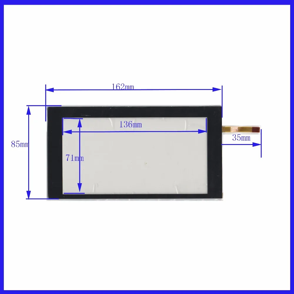 

XWT502 162*85 5inch 4 lins Touch Screen For GPS CAR 162mm*85mm sensor glass Industrial application this's compatible