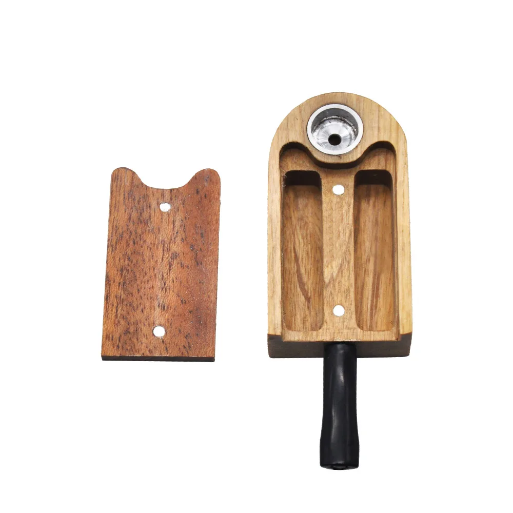 Natural Classic Handmade Rose Wood Smoking Pipe 106MM With Metal