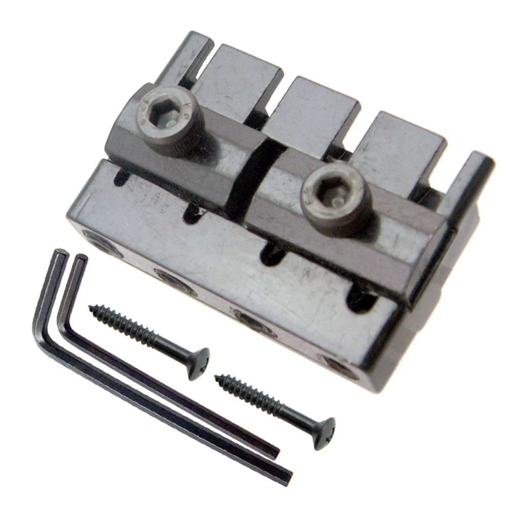 Black 4 String Bass Tailpiece Bridge System Saddle Headless Electric Bass Parts Accessory