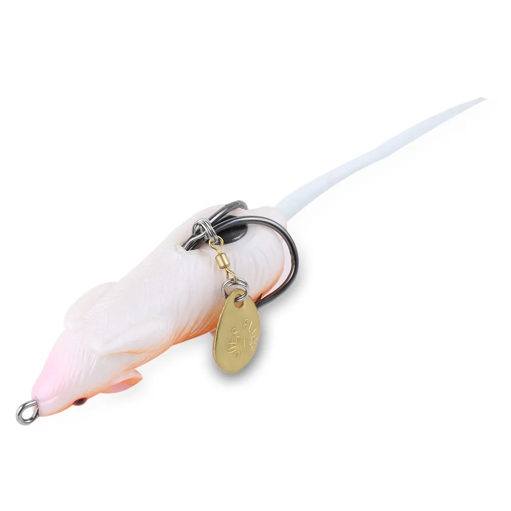 6 Colori Soft Mouse Lure Attrezzatura Da Pesca Esca Nuovo Disegno Pesca mouse Lure Attrezzatura Da Pesca Esca Morbida Ratto Swimbait con Treble Hook in 6