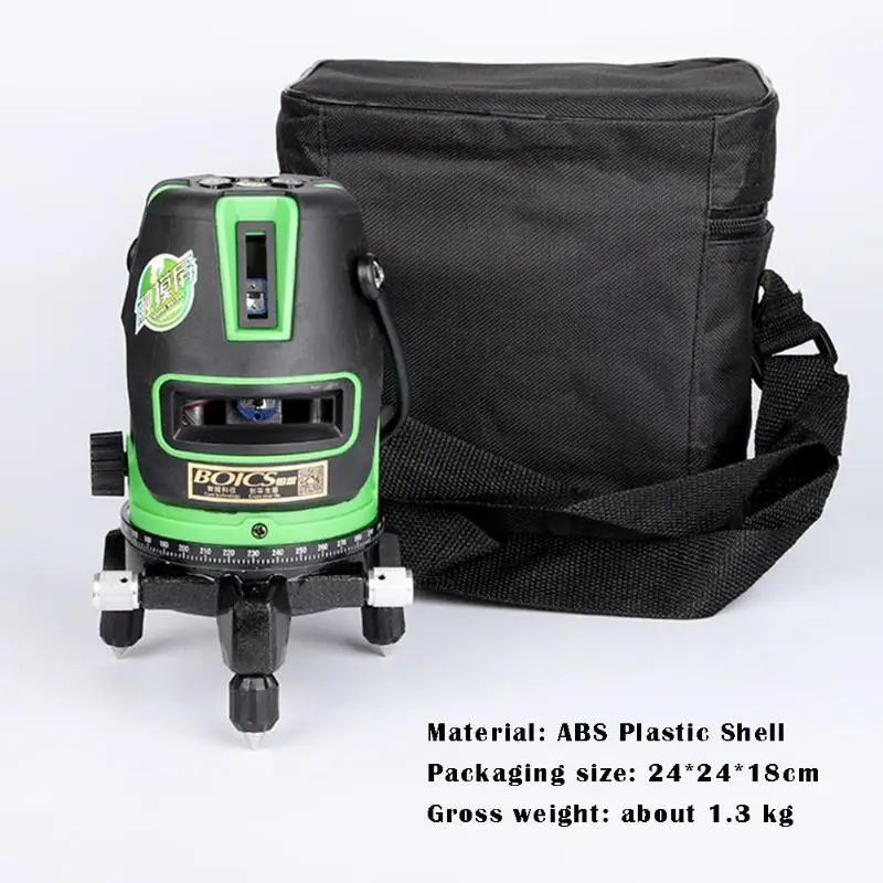 

2 Lines 3D Level Self-leveling 360 Horizontal Vertical Infrared Green High Precision Laser Level Meter Self-leveling Instruments