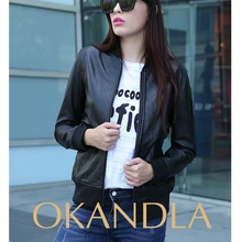 Женская качественная тонкая Меховая куртка из натуральной кожи. Мотоциклетная Байкерская Женская куртка из овчины больших размеров, брендовая замшевая крутая куртка