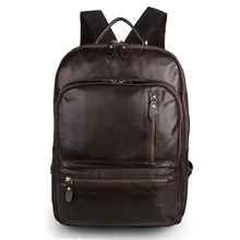 Натуральная кожа 14 ''ноутбук мужской рюкзак для путешествий сумки повседневные винтажные шоколадные цвета Высокое качество M7313