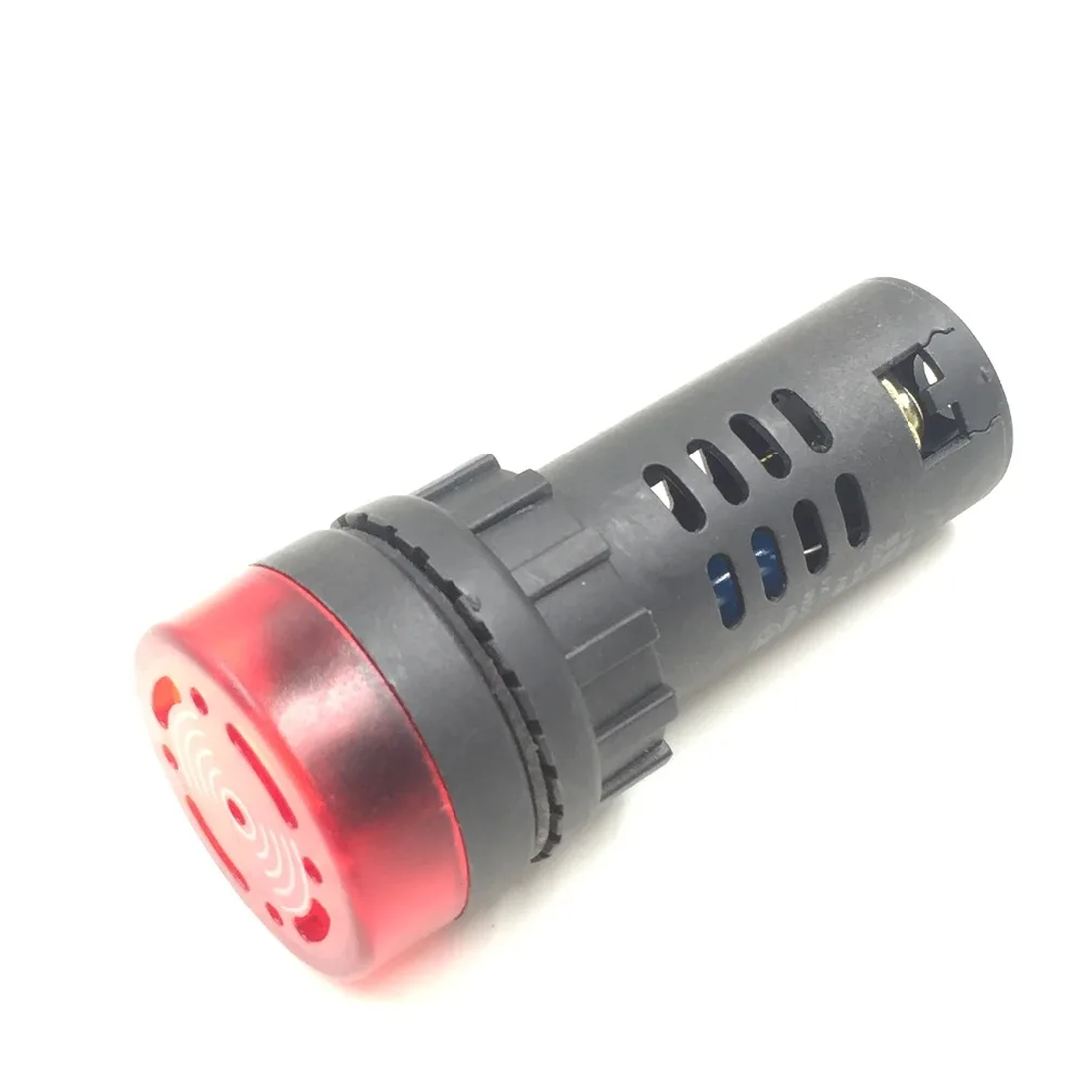 

AD16-22SM AC 220V 22mm Flash Light Red LED Active Buzzer Beep Indicator