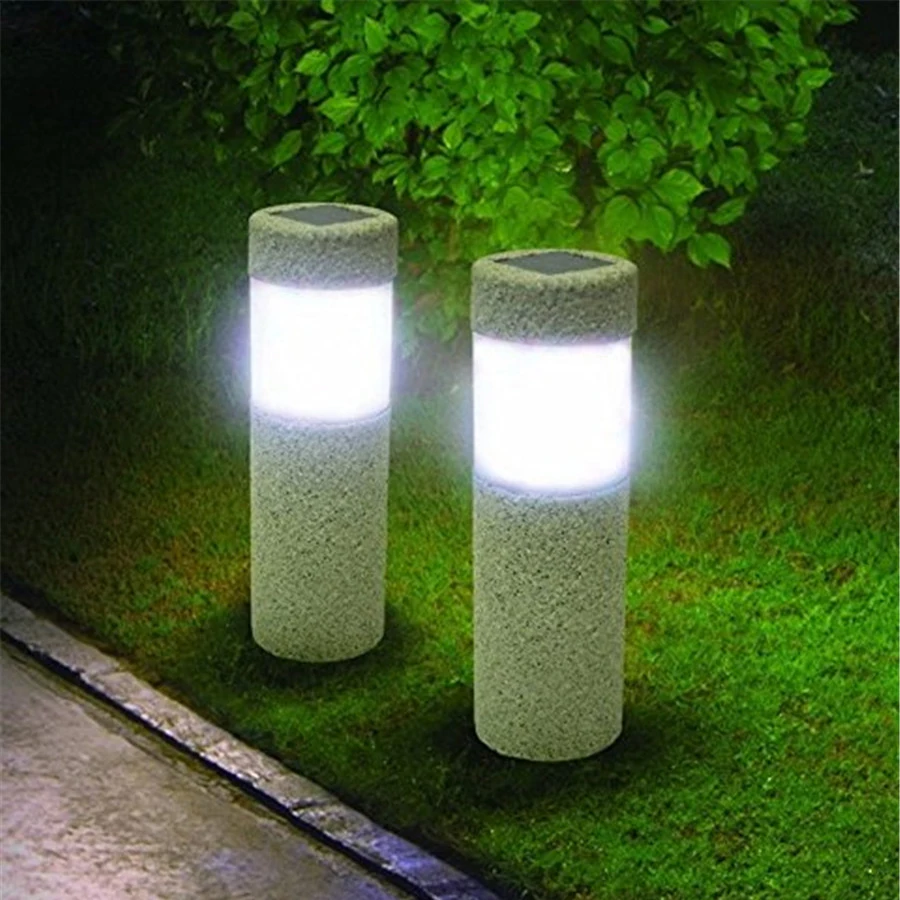 Thrisdar 2 шт. Пескоструйный солнечный светильник для газона, садовый солнечный светильник, светильник для подъездной дорожки, солнечный ландшафтный светильник