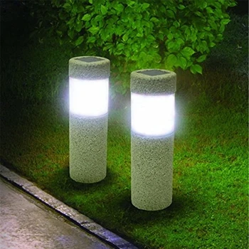 

Thrisdar 2PCS Sand-blasting Solar Pathway Lawn Light Outdoor Garden Solar Bollard Light Driveway Solar Landscape Spike Light