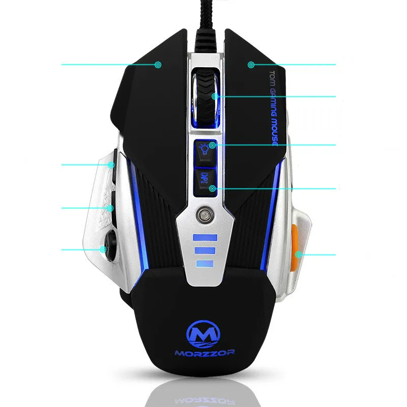 8D Проводная игровая макро мышь для увеличения веса металлическая пластина