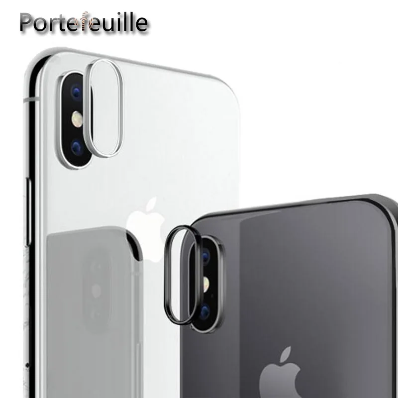 Portefeuille для iPhone X Объектив камеры протектор кольцо покрытие алюминий для iPhone 10 XR XS Max камера Чехол кольцо аксессуары