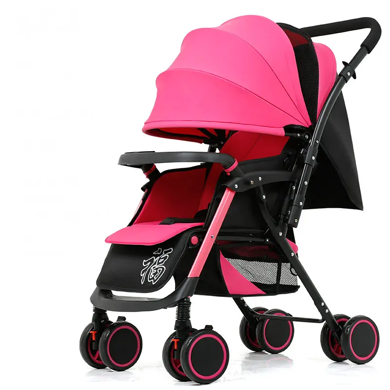  Ultra Light Portable Baby Stroller Easy to fold Baby Carriage Two Way Push Baby Cart with Removable