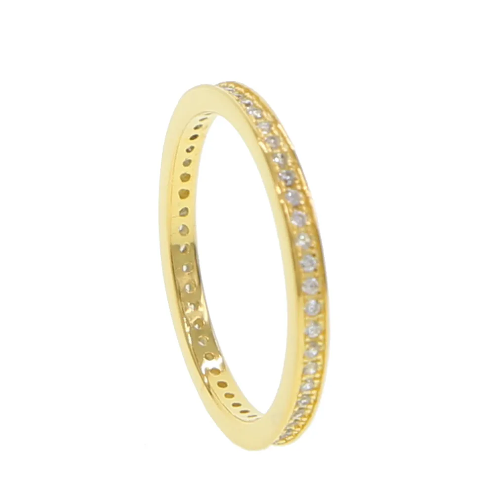 

2019 New Limited Rings Anel Masculino Anillos Rose Color Cz Eternity Band Ring Full 925 Sterling Delicate High Quality Rings
