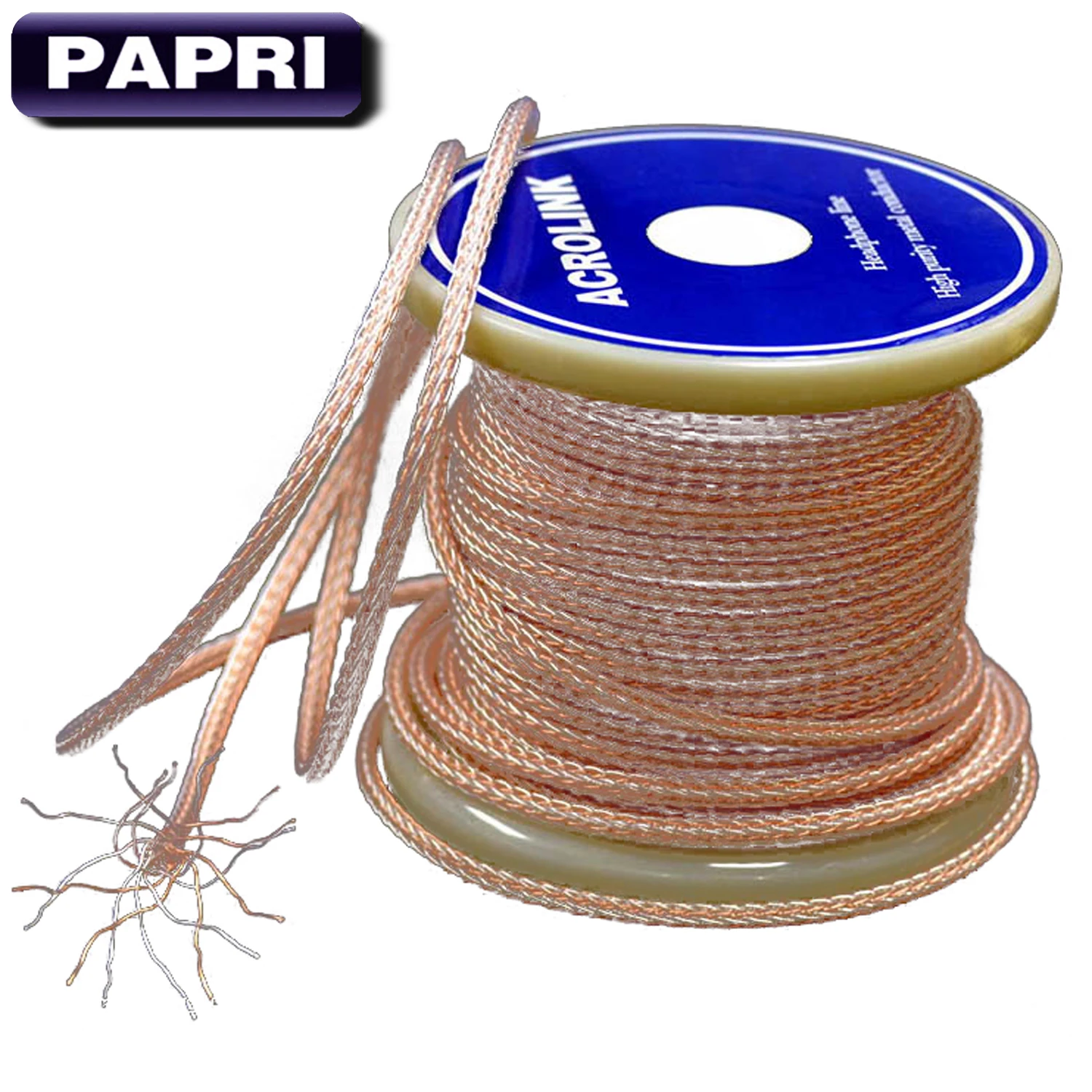 PAPRI DIY Upgrade Headphone Cable OCC Silver Plated Wire Hifi PTFE Isolation Audio Line For Earphone Headsets Wires