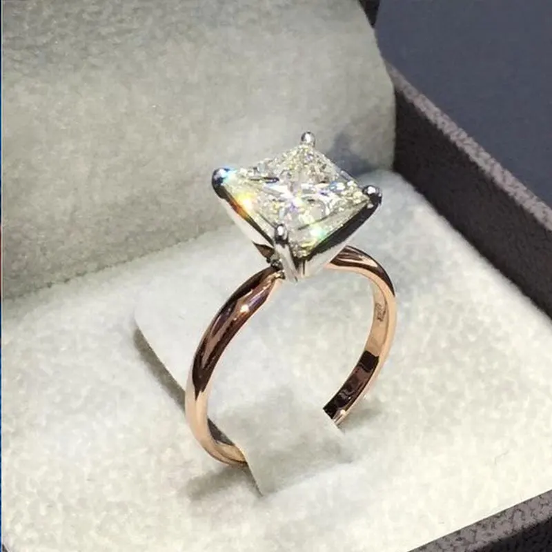 

Silikolove Shiny Crystal Wedding Engagement Rings for Women Silver Trend Zircon Party Rings With Big Stones Bague Femme