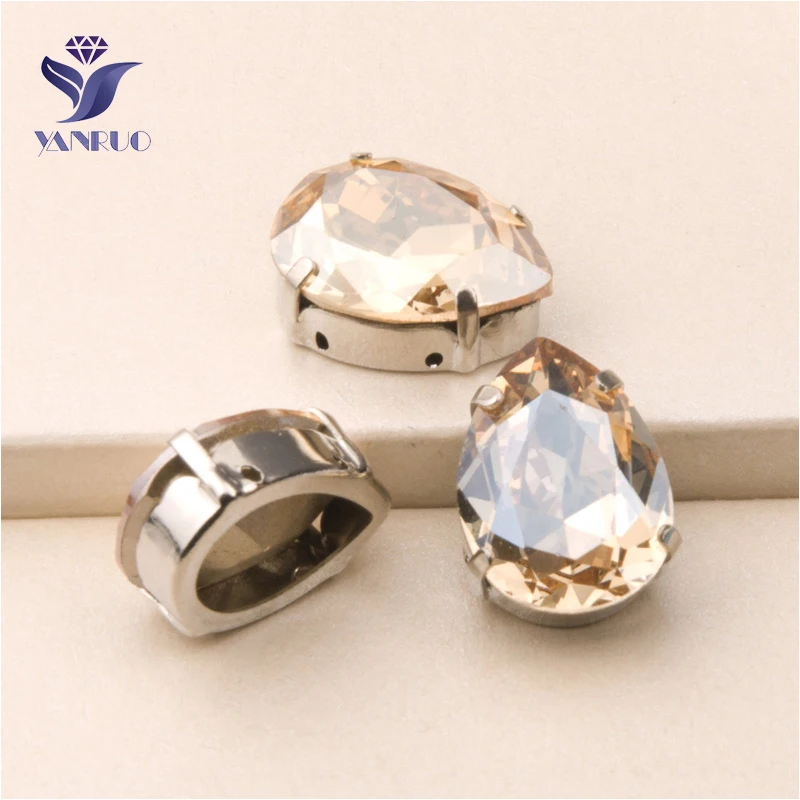 Yanruo #4320 все размеры золотые тени капли кристаллы и камни Strass свободные