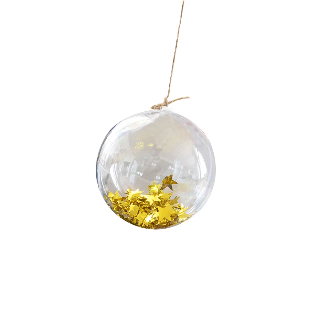 Высокий Глянец прозрачный акриловый Рождественский шар пустая коробка для конфет шары для рождественской елки двери настенное украшение для дома