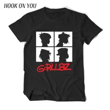 Мужская рок-группа чакахан лапша Murdoc футболка Рассел короткий рукав Gorillaz Футболка Ringer модная уличная одежда футболки одежда