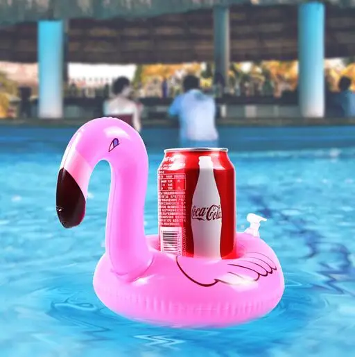 1 Pcs Inflatable Floating Donut Drink Cup Holder for Pool Swim Ring Water D$N 