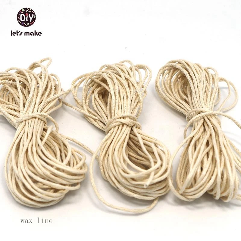 Let's Make DIY Rope 15 Strands Waxed Twisted Waxed Cotton Cord String