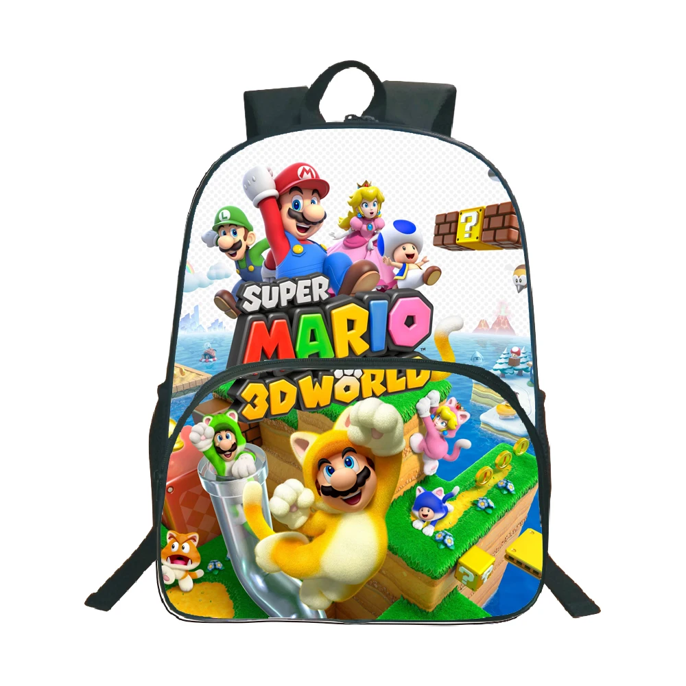 Рюкзак Супер Марио популярный школьный рюкзак Детский Повседневный рюкзак для мальчиков и девочек рюкзак для студентов подарок - Цвет: 17