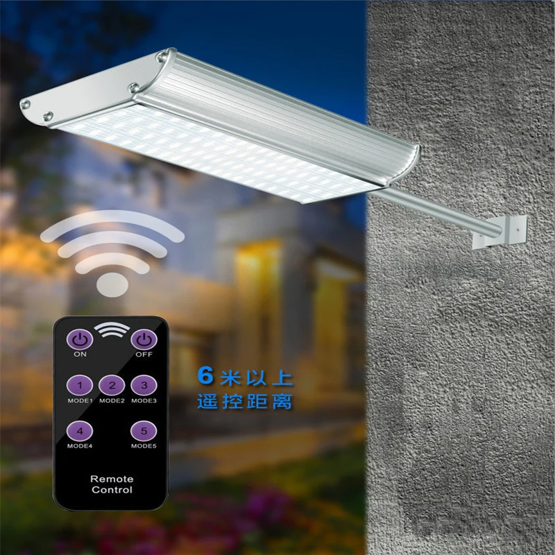 

POTENCO 70 LEDs Solar Light Outdoor Wateproof 5 Keys Wireless Intelligent Remote Control Light Motion Sensor Multifunction Lamp