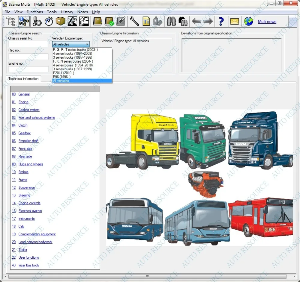 2014 Scania Multi Parts and Service Manual Catalogue