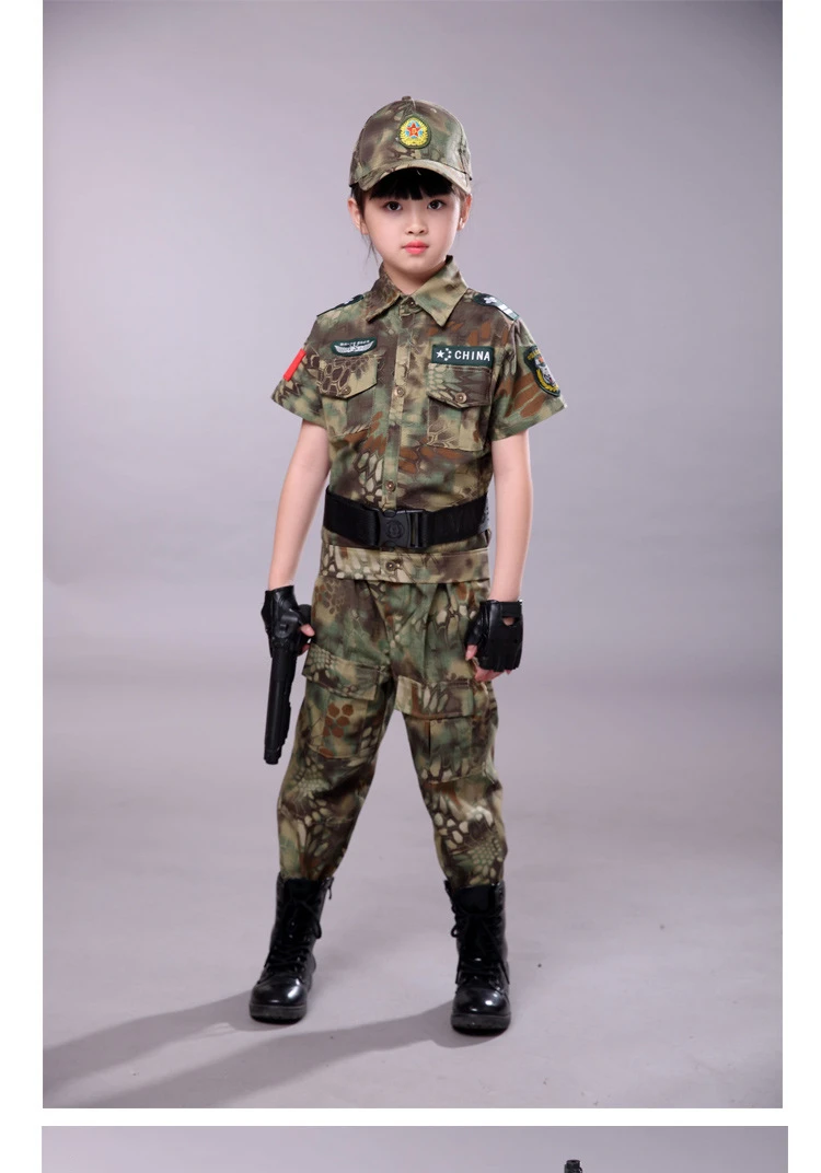 Детские военные тактические костюмы ACU, камуфляжные короткие и длинные армейские костюмы, Студенческая верхняя одежда для мальчиков, тренировочная форма