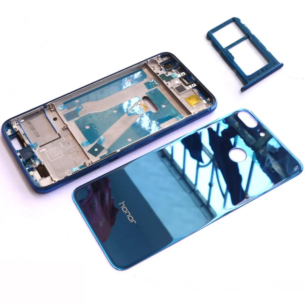 

New Front Frame Glass Battery Door Back Cover Housing Case For Huawei Honor 9 Lite With SIM Card Tray