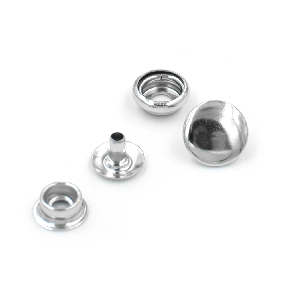 50 sets /lot 10mm Metal snaps Clothing accessories Rivet clasp Silver Snap fastener 205 snap buttons  jacket buttons  bluck 5