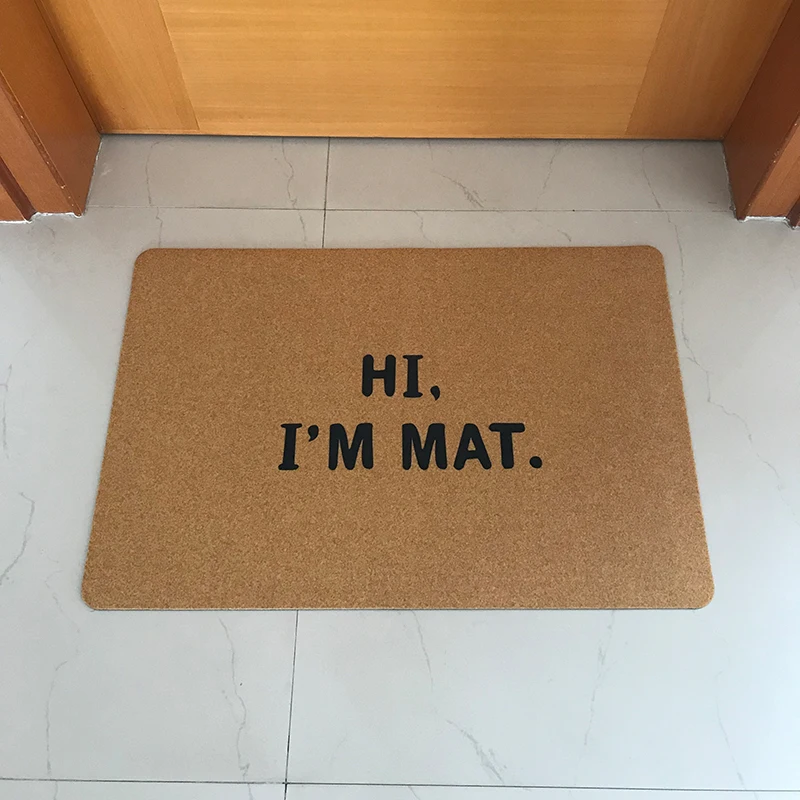 

Rubber Doormat Custom Made Hi I'm Mat Funny Doormat for Entrance Door Floor Mat In Hallway Welcome Mats Antisoiling