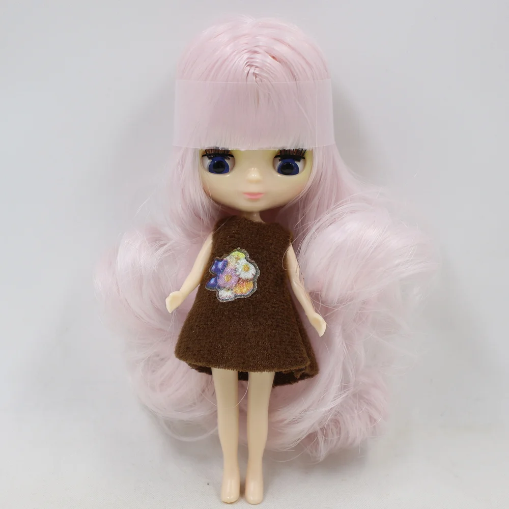 Petite Blythe Doll with Pink Hair, Sleepy Eyes & Bendable Body 1