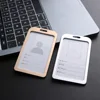 1PC 4 Style 2 Colors Aluminum Alloy Business Work Card ID Badge Holder Metal Vertical Name Card Holder Office School Supplies ► Photo 3/6