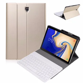 

10pcs/lot Ultra Slim Detachable Wireless Bluetooth Keyboard Slim Leather Case for Samsung Galaxy Tab S4 10.5 T830 T835