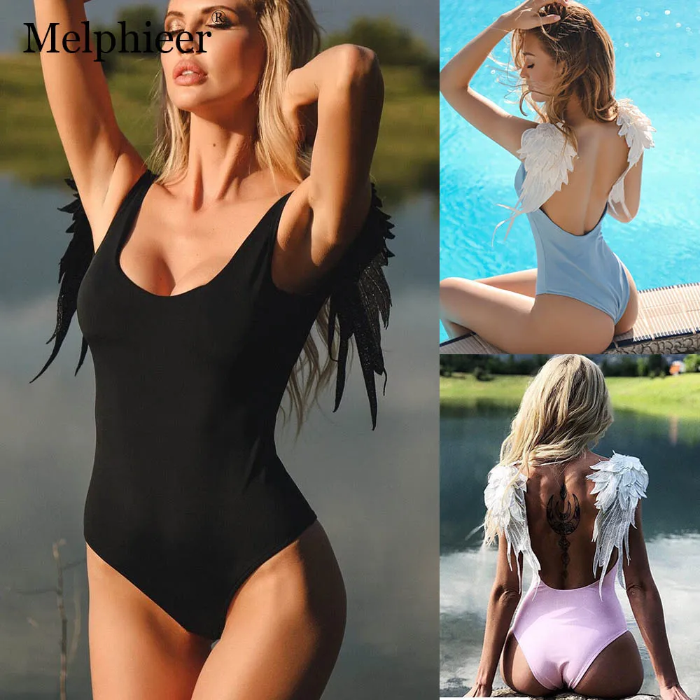 

Sexy Lace Bikini Push Up Swimwear Women One Piece Swimsuit Girls Backless Bathing Suit Black One-Piece Monokini Body Suit New
