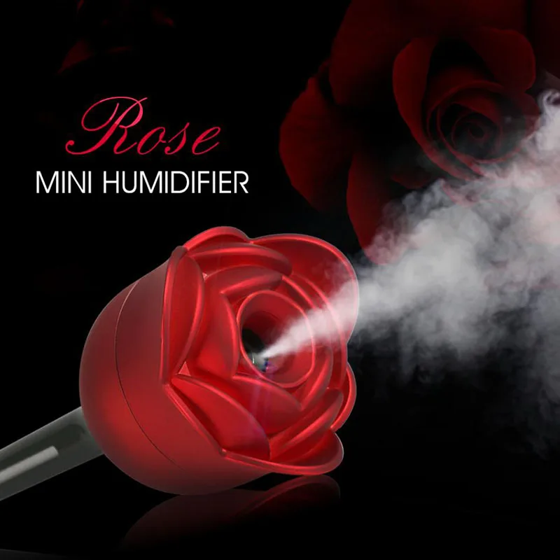 

Mini USB Air Humidifier Essential Oil Diffuser Aroma Aromatherapy Electric Aroma Diffuser Mist Maker Rose Shape Purifier