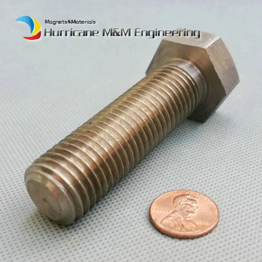 

2 pcs M20 x70mm Ti Bolt Hex Titanium bolt original Ti color not polished Hexagon titanium screws Oil field Ti fastener