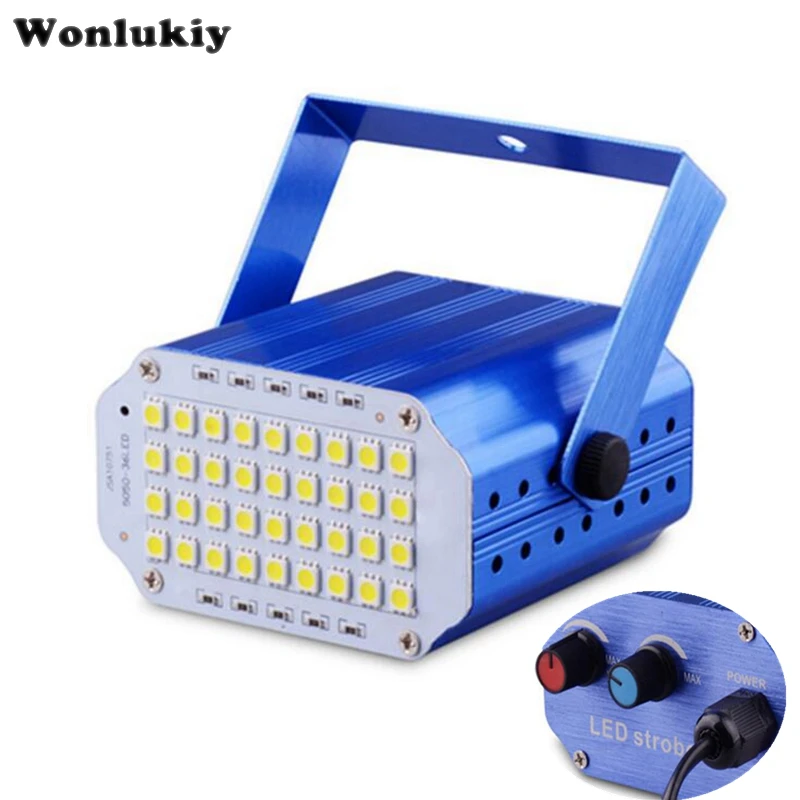 Wonlukiy AC90-260V 36 светодиодный белый/RGB светодиодный сценический свет освещение для дискотеки вспышка света для семьи вечерние KTV ЕС/США штекер