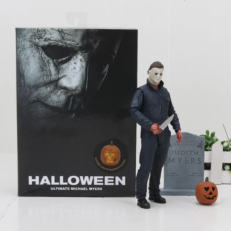 

7" 18cm The Movie Action Figure NECA HALLOWEEN ULTIMATE MICHAEL MYERS Pumpkin Lantern Halloween Decorations Model Toys Gifts