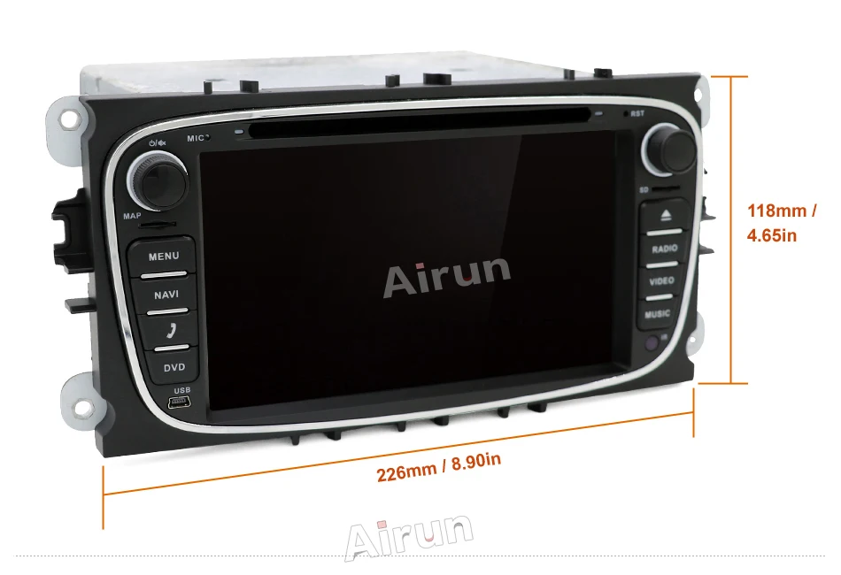 Top 2 din car radio gps Android 7.1 Car DVD for Ford Focus 2 Mondeo C-max S max Galaxy with Wifi 3G BT Audio Radio Stereo Head Unit 2