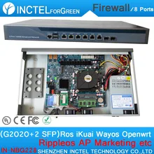 G2020 Процессор 6 Порта LAN VPN 1U Брандмауэр с Intel PCI-E 1000 М 6*82583 В 2 * Intel SFP Gigabit I350